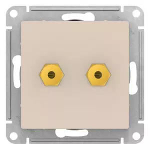 ЭЛМАКС - ATLASDESIGN АУДИОРОЗЕТКА двойная, БЕЖЕВЫЙ элмакс, электротехника, кабель, светотехника, elmax.pro