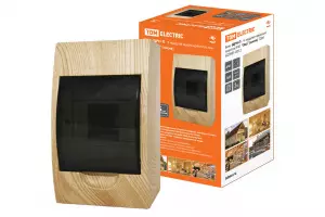 ЭЛМАКС - Бокс ЩРН-П-4модуля навесной пластик IP40 "Эко" (сосна) TDM элмакс, электротехника, кабель, светотехника, elmax.pro