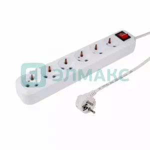 ЭЛМАКС - Сетевой фильтр 6 гнезд 5 м 3х0,75 мм² с/з OPTIMA белый PROCONNECT элмакс, электротехника, кабель, светотехника, elmax.pro