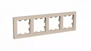 ЭЛМАКС - ATLASDESIGN 4-постовая РАМКА, универсальная, ПЕСОЧНЫЙ элмакс, электротехника, кабель, светотехника, elmax.pro