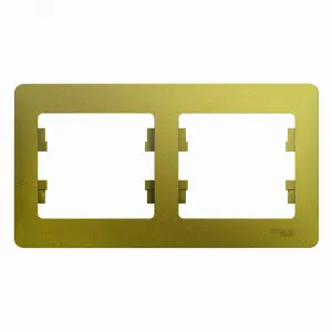 ЭЛМАКС - GLOSSA 2-постовая РАМКА, горизонтальная, ФИСТАШКОВЫЙ элмакс, электротехника, кабель, светотехника, elmax.pro