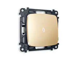 ЭЛМАКС - Комплект механизма 1-клавишного проходного выключателя с подсветкой 5600K (нейтральный белый свет) O элмакс, электротехника, кабель, светотехника, elmax.pro