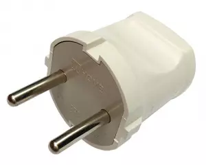 ЭЛМАКС - Вилка прямая 10А белая 4142 IN HOME элмакс, электротехника, кабель, светотехника, elmax.pro