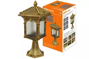 ЭЛМАКС - Светильник садово-парковый "Самурай" 60 Вт, стойка, шагрень/бронза, Е27, TDM элмакс, электротехника, кабель, светотехника, elmax.pro