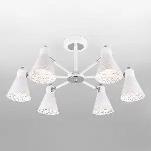 ЭЛМАКС - Потолочная люстра в стиле лофт 70100/6 белый элмакс, электротехника, кабель, светотехника, elmax.pro