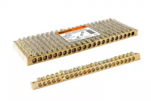 ЭЛМАКС - Шина "N" нулевая 8x12мм 22/2 (22 группы/крепеж по краям) TDM элмакс, электротехника, кабель, светотехника, elmax.pro