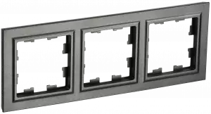 ЭЛМАКС - BRITE Рамка 3-мест. РУ-3-БрТБ бр. IEK элмакс, электротехника, кабель, светотехника, elmax.pro