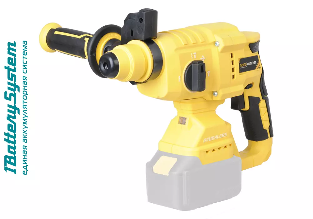 ЭЛМАКС - HRH2022BL Перфоратор аккум б/щ HANSKONNER, 18В, 1BatterySystem, 2.2 Дж,3 реж,24мм, без АКБ и ЗУ элмакс, электротехника, кабель, светотехника, elmax.pro