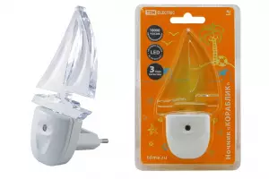 Ночник "Кораблик" с датчиком света, светодиодный, 0.3 Вт 220 В TDM Ночник "Кораблик" с датчиком света, светодиодный, 0.3 Вт 220 В TDM