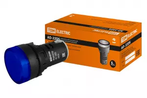 ЭЛМАКС - Лампа AD-22DS(LED)матрица d22мм синий 230В TDM элмакс, электротехника, кабель, светотехника, elmax.pro