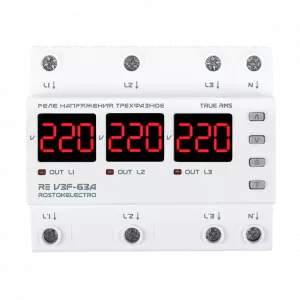 ЭЛМАКС - Реле напряжения RE V3F-63A элмакс, электротехника, кабель, светотехника, elmax.pro