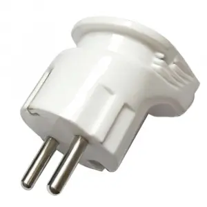 ЭЛМАКС - Вилка угловая с/з, 250В, 16A, PPG16-46-202, белый элмакс, электротехника, кабель, светотехника, elmax.pro