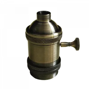 ЭЛМАКС - Патрон Е27-ПВ-deco подвесной с выключателем Бронза IN HOME элмакс, электротехника, кабель, светотехника, elmax.pro