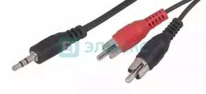 ЭЛМАКС - Шнур 3.5мм стерео штекер - 2 RCA 1.5М REXANT элмакс, электротехника, кабель, светотехника, elmax.pro