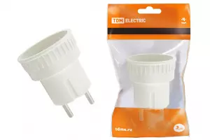 ЭЛМАКС - Адаптер (розетка б/з - SHUKO) 6А 250В белый TDM элмакс, электротехника, кабель, светотехника, elmax.pro