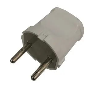 ЭЛМАКС - Вилка разборная GRV-P-6-R-W-IP20, 6А, круглая, б/з, белая, IP20, 1/50/500 элмакс, электротехника, кабель, светотехника, elmax.pro