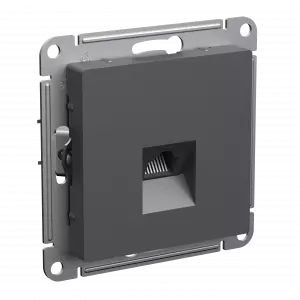 ЭЛМАКС - ATLASDESIGN РОЗЕТКА компьютерная RJ45, кат. 5Е, механизм, БАЗАЛЬТ элмакс, электротехника, кабель, светотехника, elmax.pro