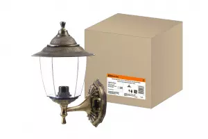 ЭЛМАКС - Светильник Прага Эл-11-71Б 60 Вт Е27 настенный вверх бронза, прозрачный плафон TDM элмакс, электротехника, кабель, светотехника, elmax.pro