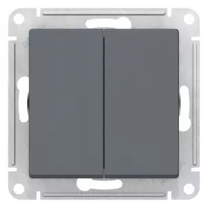 ATLASDESIGN 2-клавишный ПЕРЕКЛЮЧАТЕЛЬ, перекрестный, 2 x сх. 7, 10АХ, механизм, ГРИФЕЛЬ