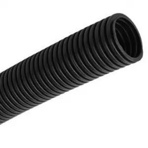 Труба гофрированная ПНД 32 мм с протяжкой легкая черная (25м) DKC