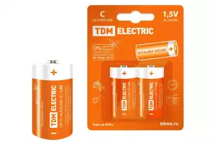 ЭЛМАКС - Элемент питания LR14 C Alkaline 1,5V BP-2 TDM элмакс, электротехника, кабель, светотехника, elmax.pro