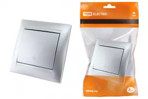 ЭЛМАКС - Выключатель на 2 направления 1 кл. 10А серебр. металлик "Лама" TDM элмакс, электротехника, кабель, светотехника, elmax.pro