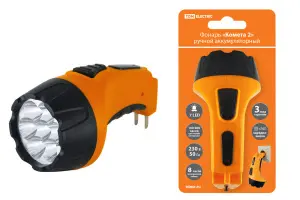 ЭЛМАКС - Фонарь «Комета 2» ручной аккумуляторный, 7 светодиодов, 0,8Ач 230В вилка, TDM элмакс, электротехника, кабель, светотехника, elmax.pro
