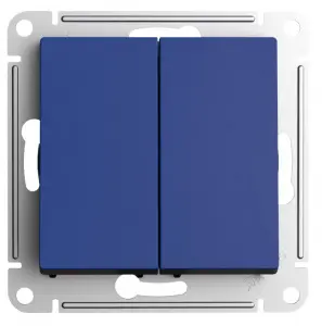 ATLASDESIGN 2-клавишный ПЕРЕКЛЮЧАТЕЛЬ, перекрестный, 2 x сх. 7, 10АХ, механизм, АКВАМАРИН