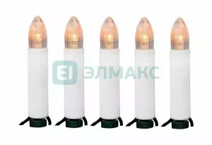 ЭЛМАКС - Гирлянда "Свечи" 4м, темно-зеленый ПВХ, 20 LED ТЕПЛЫЙ БЕЛЫЙ элмакс, электротехника, кабель, светотехника, elmax.pro