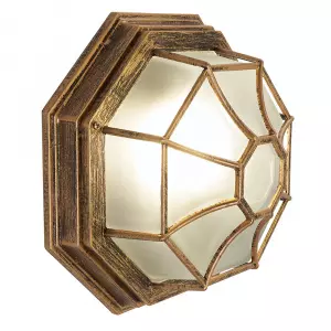 ЭЛМАКС - Светильник садово-парковый 60W 230V 270*270*120 черное золото PL661 элмакс, электротехника, кабель, светотехника, elmax.pro