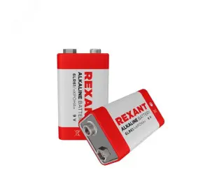 ЭЛМАКС - Алкалиновая батарейка 6LR61 ("Крона") "REXANT" 1шт 9 V 600 mAh блистер элмакс, электротехника, кабель, светотехника, elmax.pro