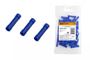 ЭЛМАКС - Гильза соединительная изолированная ГСИ 2,5 синяя (50 шт) TDM элмакс, электротехника, кабель, светотехника, elmax.pro