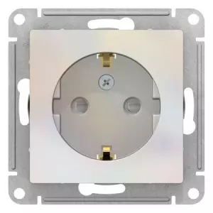 ЭЛМАКС - ATLASDESIGN РОЗЕТКА с заземлением со шторками, 16А, механизм, ЖЕМЧУГ элмакс, электротехника, кабель, светотехника, elmax.pro