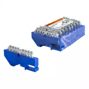 ЭЛМАКС - Шина "N" нулевая с изолятором на DIN-рейку 6x9мм стойка бол. 8 групп никелированная TDM элмакс, электротехника, кабель, светотехника, elmax.pro