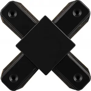 ЭЛМАКС - Коннектор Х-образный для шинопровода , черный, LD1002 для CAB1003 и CAB1005 элмакс, электротехника, кабель, светотехника, elmax.pro