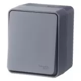 ЭЛМАКС - AtlasDesign PROFI IP54 О/У 1-клавишный кнопочный ВЫКЛЮЧАТЕЛЬ 10 АХ, АНТРАЦИТ элмакс, электротехника, кабель, светотехника, elmax.pro