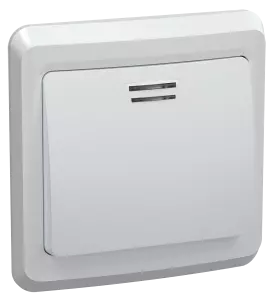 ВС10-1-1-ВБ Выключатель 1кл 10А с инд. ВЕГА (белый) IEK