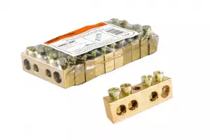 ЭЛМАКС - Шина "N" нулевая 8х12мм 4/1 (4 группы/крепеж по центру) TDM элмакс, электротехника, кабель, светотехника, elmax.pro