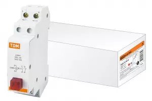 ЭЛМАКС - Выключатель кнопочный c фиксацией и индикацией ВК-47M 1НО;1НЗ красный TDM элмакс, электротехника, кабель, светотехника, elmax.pro