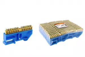 ЭЛМАКС - Шина "N" нулевая с изолятором на DIN-рейку 6x9мм стойка бол. 12 групп TDM элмакс, электротехника, кабель, светотехника, elmax.pro