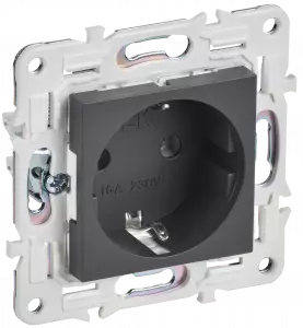 ЭЛМАКС - SKANDY Роз. с з/к без з/ш 16А SK-R05T титан IEK элмакс, электротехника, кабель, светотехника, elmax.pro