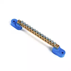 ЭЛМАКС - Шина N "ноль" на 2-х изол ШНИ-6х9-14 (син) (КВТ) элмакс, электротехника, кабель, светотехника, elmax.pro