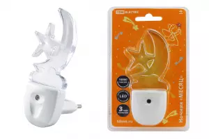 Ночник "Месяц" с датчиком света, светодиодный,0.3 Вт 220 В TDM Ночник "Месяц" с датчиком света, светодиодный,0.3 Вт 220 В TDM