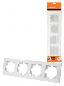 ЭЛМАКС - Рамка 4-х постовая белая "Сенеж" TDM элмакс, электротехника, кабель, светотехника, elmax.pro