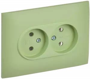 ЭЛМАКС - SKANDY Роз. 2-я без з/к/ш 10А в сб. SK-R10M мятн. IEK элмакс, электротехника, кабель, светотехника, elmax.pro