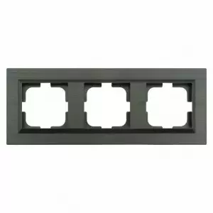 рамка 3 поста OVIVO Loft антрацит/черный