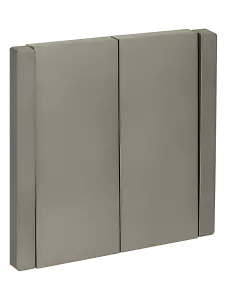 ЭЛМАКС - FORTE&PIANO Выключатель 2-кл. прох. 10А FP507 сталь IEK элмакс, электротехника, кабель, светотехника, elmax.pro