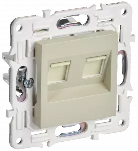 ЭЛМАКС - SKANDY Роз. комп. 2-ая RJ45 кат.5E SK-K03B беж. IEK элмакс, электротехника, кабель, светотехника, elmax.pro