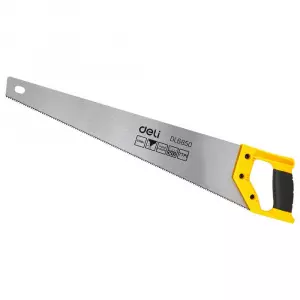 Ножовка по дереву Deli DL6850 500мм сталь 65Mn, шлифовка зубцов с 2-х сторон, литая рукоять из двухк