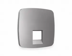 ЭЛМАКС - Лицевая панель OMEGA (Сталь матовый) для компьютерной/телефонной розетки RJ-45/RJ-11 QUANT OP5120 элмакс, электротехника, кабель, светотехника, elmax.pro